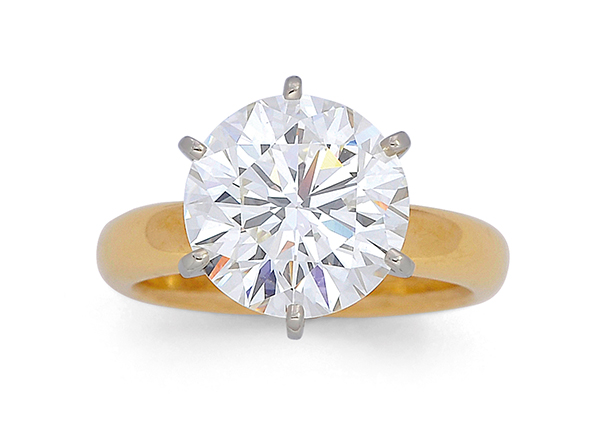 Diamond solitaire ring (Estimate: $22,000-$26,000). 