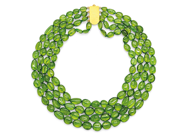 Peridot and gold necklace (Estimate: $8,000-$10,000). 