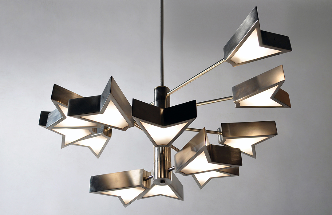 Hand-made chandelier by Matthew Fairbank Design.